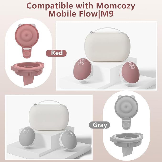 1pcs Duckbill Valves and 1pcs Diaphragms for Momcozy Upgraded Mobile Flow M9 Breast Pump, BPA Free, The Same As OEM, Replace for Momcozy Upgraded M9 Replacement Parts, Not Original Parts, 2pcs Gray