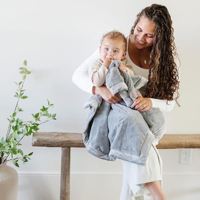 SARANONI Luxury Receiving Blankets for Babies | Ultra-Soft Lush and Boutique Quality Baby Blanket | Gray - 40” x 30”