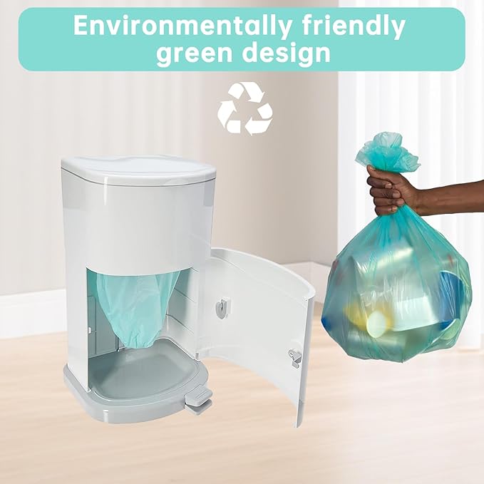 4 Pack Diaper Disposal Refill Liners Compatible with Janibell Akord 330 Series Adult Diaper System, Lightly Scented, Green