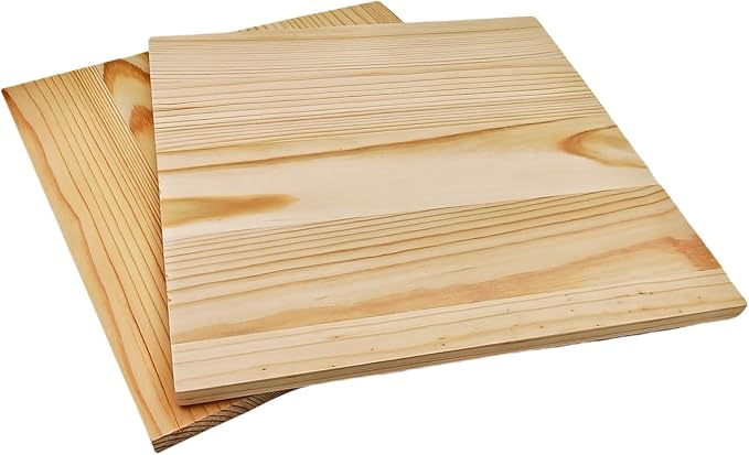 3PCS Unfinished Wood Square Blocks for Crafts, 9.8x9.8x0.4in Blank Wooden Squares Pine Wood Boards for Carving,DIY Wood Coasters,Painting & Burning