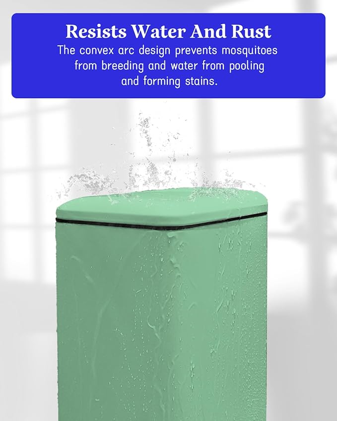 Bathroom Trash Can with Lid，5 Liter / 1.3 Gallon Small Trash Can with Removable Liner Bucket, Soft Close lid & Step Pedal, Stainless Steel Trash Bin for Bathroom,Bedroom,Home Office, Green