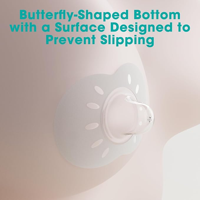 CheriBaby Nipple Shield, Contact Nipple Shield for Breastfeeding with Difficulty Sucking or Flat or Inverted Nipples, 1 Pair with Carrying Case, 100% Food Grade Silicone, BPA/BPS Free, 24mm