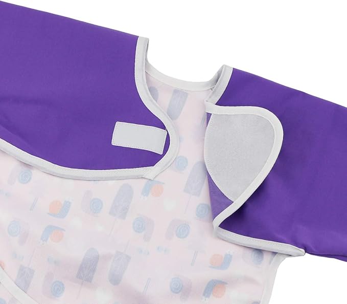 Infant Toddler Baby Waterproof Sleeved Bib, Bib with Sleeves&Pocket, 6-24 Months