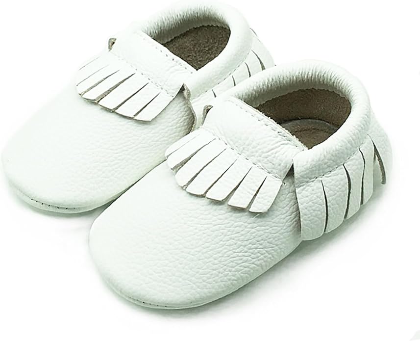 OWLOWLA Baby Moccasins Soft Sole Leather Baby Shoes Infant Toddler Pre-Walker Shoes Baby Boy Girl