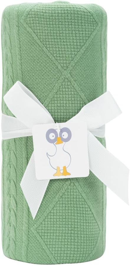 GooseWaddle Luxury Knit Baby Blanket (30”x40”), Premium Comfort from Ultra Soft Fabric That Get Softer with Use, Perfect for Any Infant Nursery, Boy or Girl, Machine Washable (Sage)