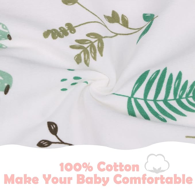 2 Pack Transition Swaddle with 2 Way Zipper, 2 in 1 Arms in/Out Transitional Arms Up Swaddle, 100% Cotton Newborn Swaddles Zipper Swaddles Baby Swaddling Sack Sleep Sack 0-3 Months, Flamingo & Bear