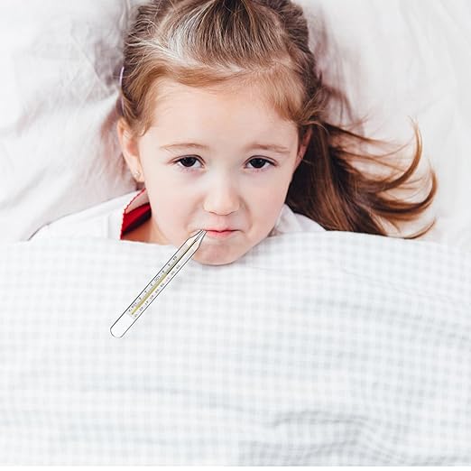 12Pcs Glass Oral Temperature for Adults Precise Measurement Fast Reading for Elderly Family Dual Scale ℃ & ℉