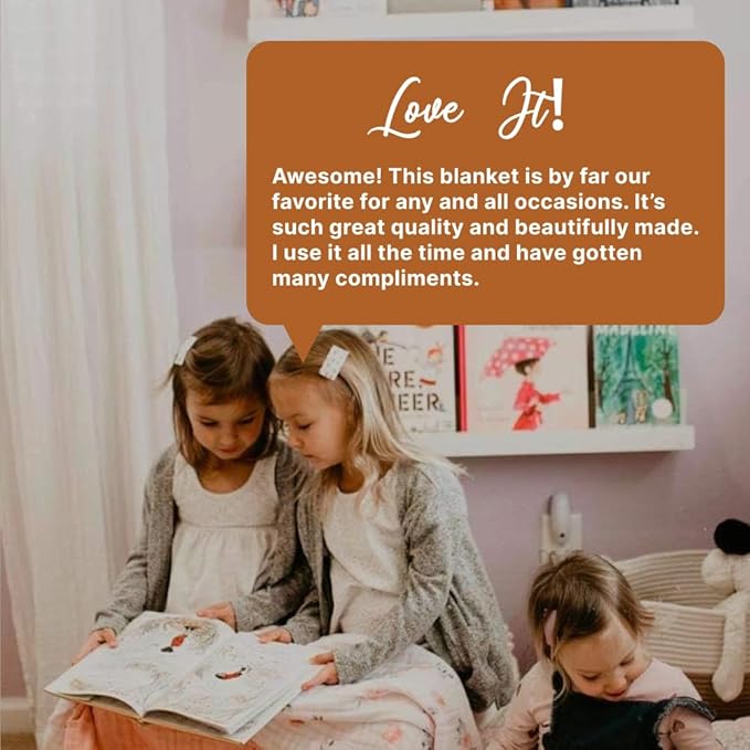 Parker Baby Muslin Blanket | 100% Soft Cotton Toddler Quilt & Baby Muslin Swaddle | Gender Neutral Design 47" x 47" Blanket