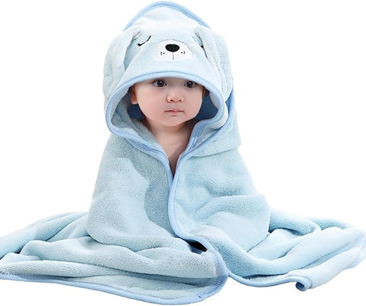 Baby Hooded Towels,31 x 31 in Baby Washcloths, Infant Super Soft Baby Bath Towels with Hood for Toddlers1-3,Highly Absorbent Viscose Hooded Towel for Boys, Girls, Newborn Essentials