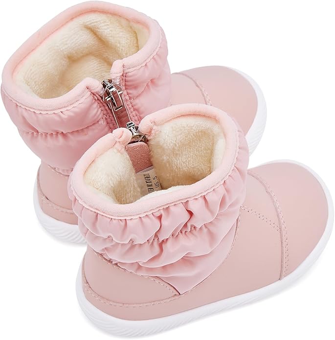 BMCiTYBM Baby Boy Girl Snow Boots Waterproof Winter Warm Booties Nonslip Lightweight Outdoor Shoes for First Walkers 6 9 12 18 24 Months(Infant/Toddler)