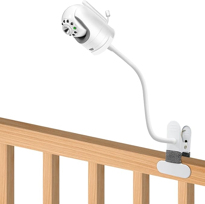 Flexible Clip clamp Mount Compatible with Infant Optics DXR-8 and DXR-8 PRO Video Baby Monitor Camera 15.7 inches Flexible Long Gooseneck Arm, Baby Monitors Holder for Crib Baby Camera Stand