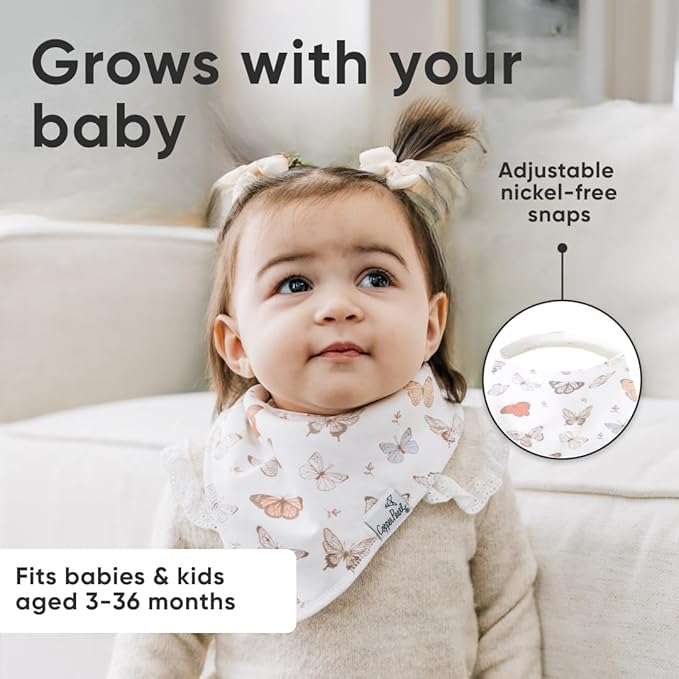 Copper Pearl Baby Bandana Drool Bibs for Drooling and Teething 4 Pack Gift Set Flora