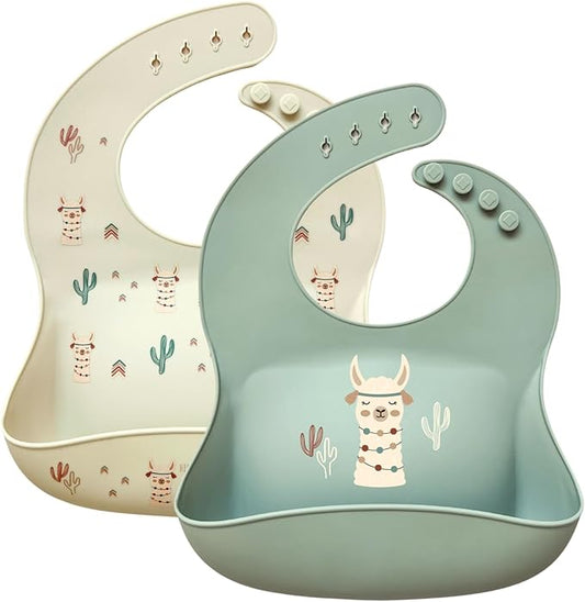 Hippypotamus Silicone Baby Bibs - Soft Waterproof Bibs for Babies & Toddlers