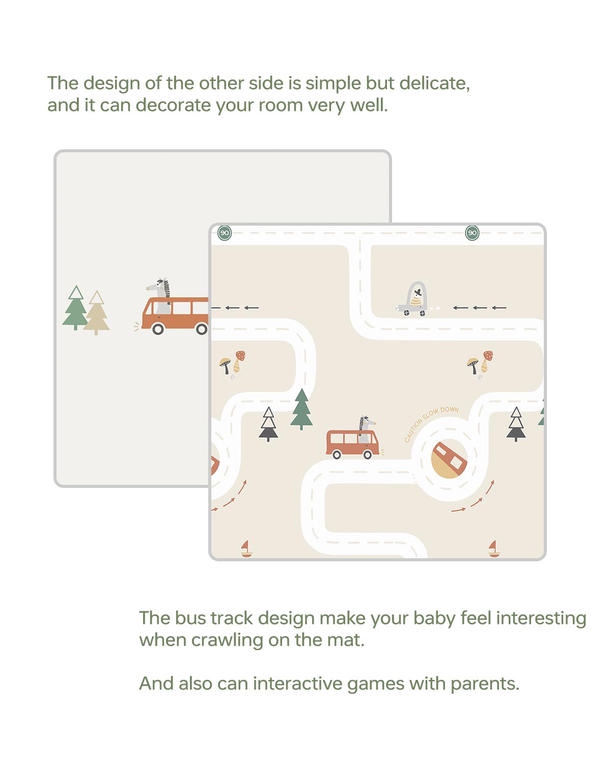 Baby Play Mat 47x47 Foldable Baby Play Mat for Playpen 50x50 Playpen Mat Reversible Foam Play Mat for Baby to Play on Floor 0.4" Crawling Baby Girl Play Mat for 50x50 Playpen(47 * 47 * 0.4)