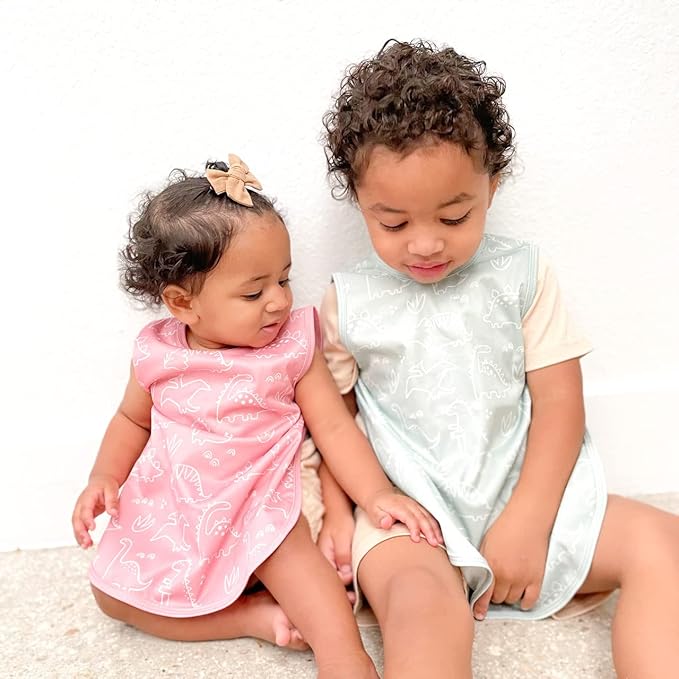 BapronBaby Animal Prints Bapron - No Neck Tie Safer Bib - Baby & Toddler - Soft Waterproof - PVC, BPA & Phthalate Free - 6m+