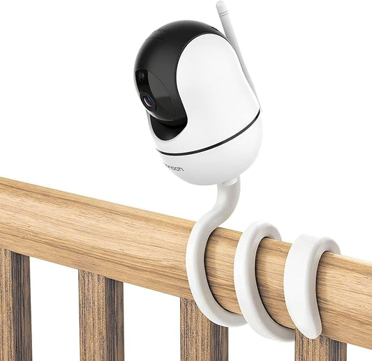 bonoch Baby Monitor Mount for BBM01/ BBM02/ BBM03/14 Crib Camera Holder Wall Mount Flexible Twist Versatile Without Wall Damage, Baby Camera Stand for Crib Nursery