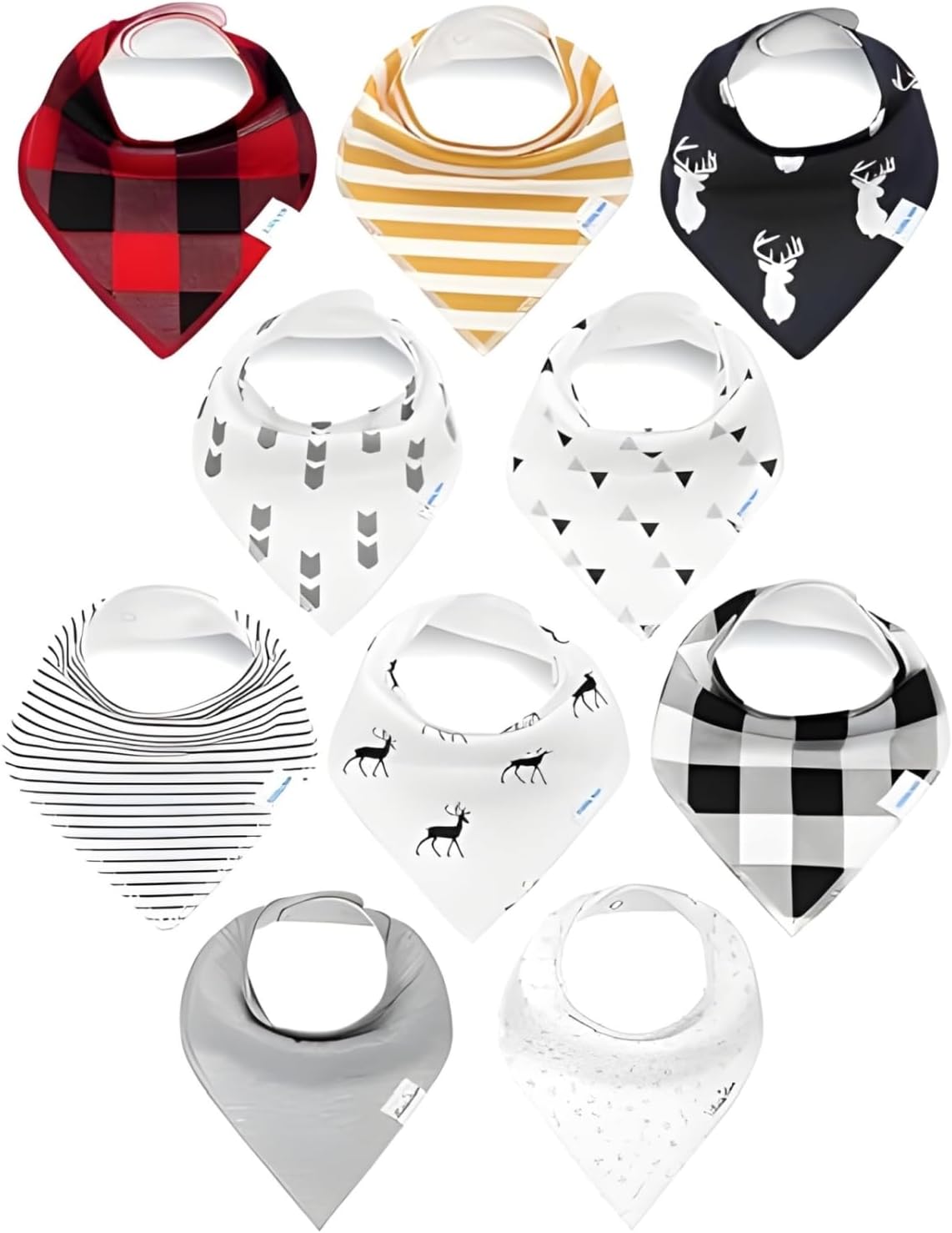 Organic Cotton Baby Bibs – Soft Teething & Drool Bib for Newborns & Toddlers – Hypoallergenic, Absorbent, Snaps