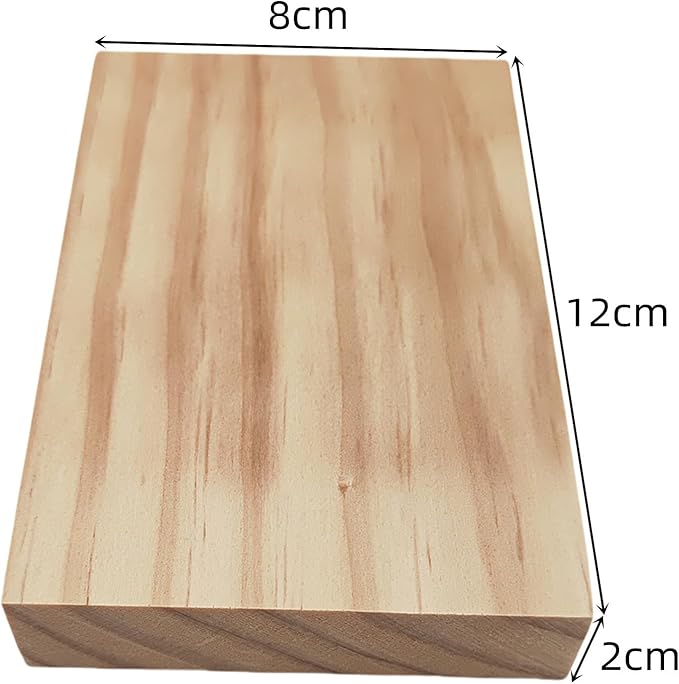 10PCS Rectangle Wood Boards Unfinished Wood Blocks for Crafting, 4.7x3x0.8in Blank Whittling Wooden Blocks for Wood Carving,Painting & Burning