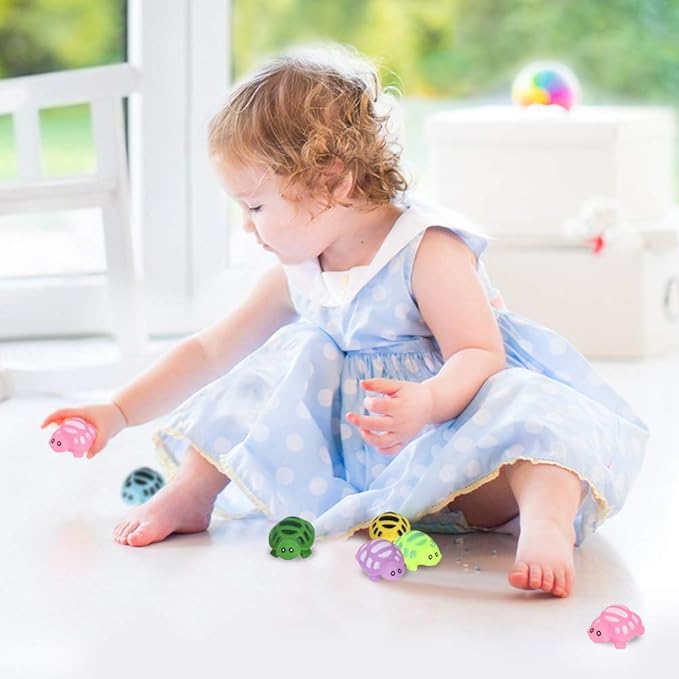 ArtCreativity Rubber Water Squirting Turtles, Pack of 12, Bathtub and Pool Toys for Kids, Safe and Durable Water Squirters, Birthday Party Favors, Goodie Bag Fillers