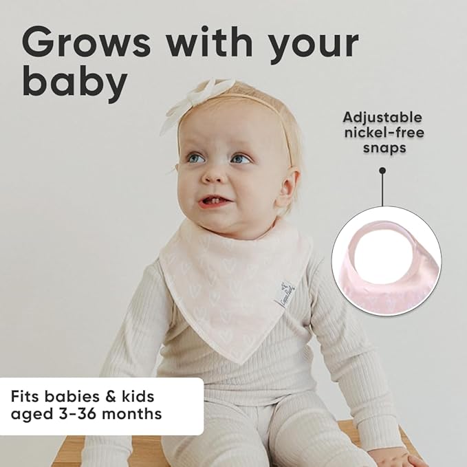 Copper Pearl 6 Pack Soft Cotton Baby Bibs for Drooling and Teething, Absorbent Drool Bibs for Baby Girl, Adjustable to Fit Newborns to Toddlers, Tons of Styles (Sophie Set)