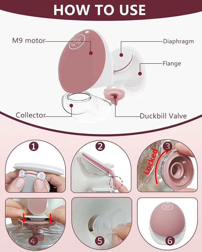 4PC Upgraded M9 Breast Pump Replacement Part, Including 2pcs Duckbill Valve and 2pcs Double-Layed Diaphragms for Momcozy Upgraded Mobile Flow | Upgraded M9, Valve, Diaphragms, 4PC Gray