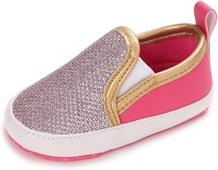 LONSOEN Baby Girls Boys Loafers Prewalker Dress Crib Shoes