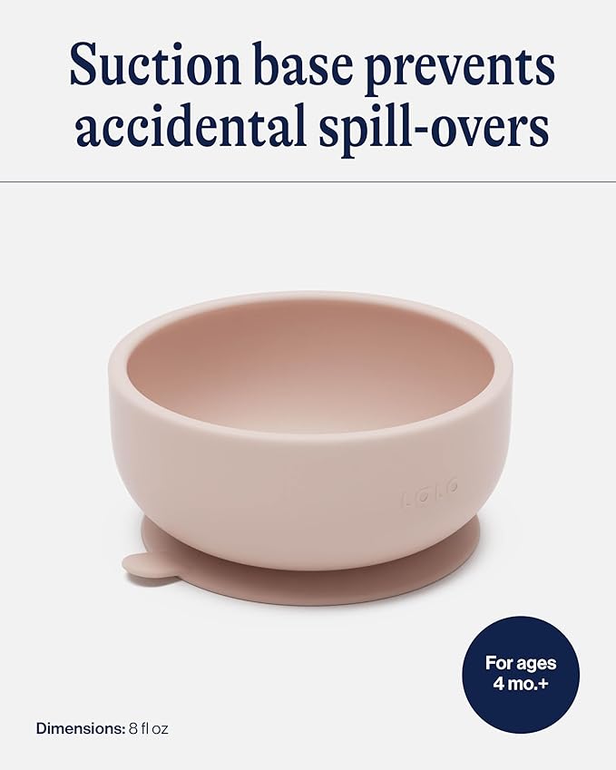 Lalo Suction Bowls - 2 Pack, 100% Silicone Non-Toxic BPA-Free Baby Bowls with Suction Base To Prevent Accidental Tip-Overs - Silicone Bowls For Babies And Toddlers - Grapefruit