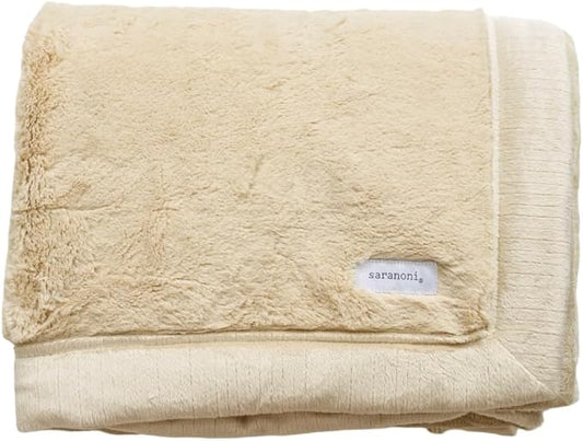 SARANONI Luxury Lush Kids Blanket | Ultra-Soft & Cozy Plush Comfy Blankets for Kids & Teens | Ivory - 40” x 60”