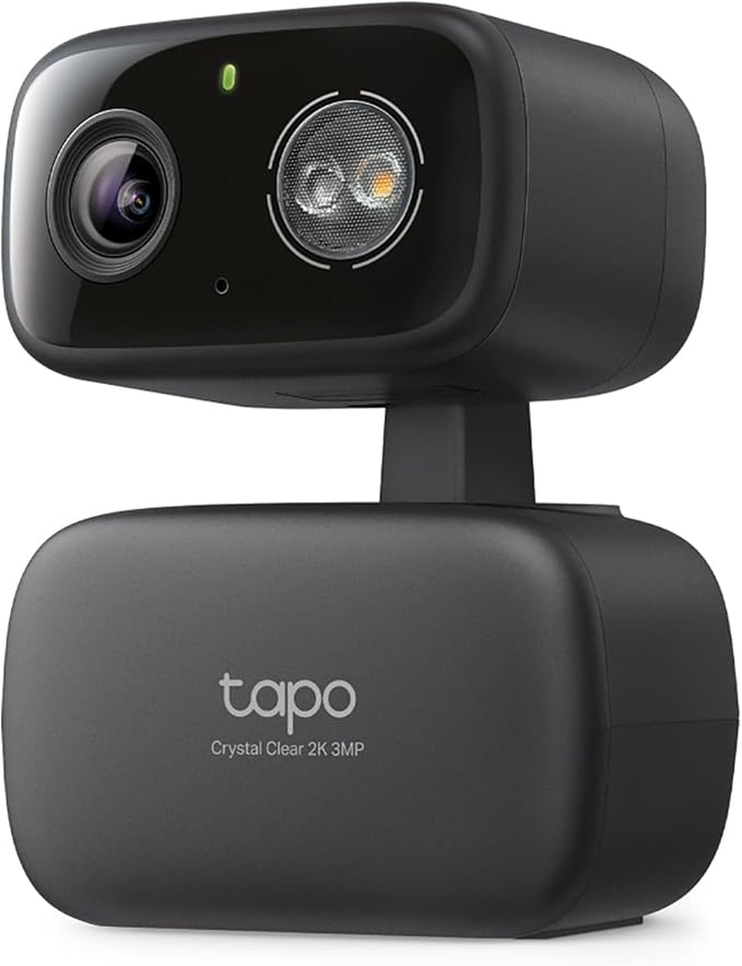 Tapo 2K 3MP Pan/Tilt Indoor/Outdoor Security Camera, Free Person/Baby Cry Detect & Motion Track, 360° View, Color Night Vision, SD/Cloud Storage, Works w/Alexa & Google Home, HybridCam 360
