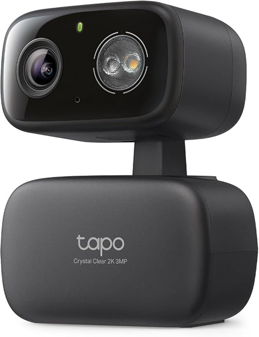 Tapo 2K 3MP Pan/Tilt Indoor/Outdoor Security Camera, Free Person/Baby Cry Detect & Motion Track, 360° View, Color Night Vision, SD/Cloud Storage, Works w/Alexa & Google Home, HybridCam 360
