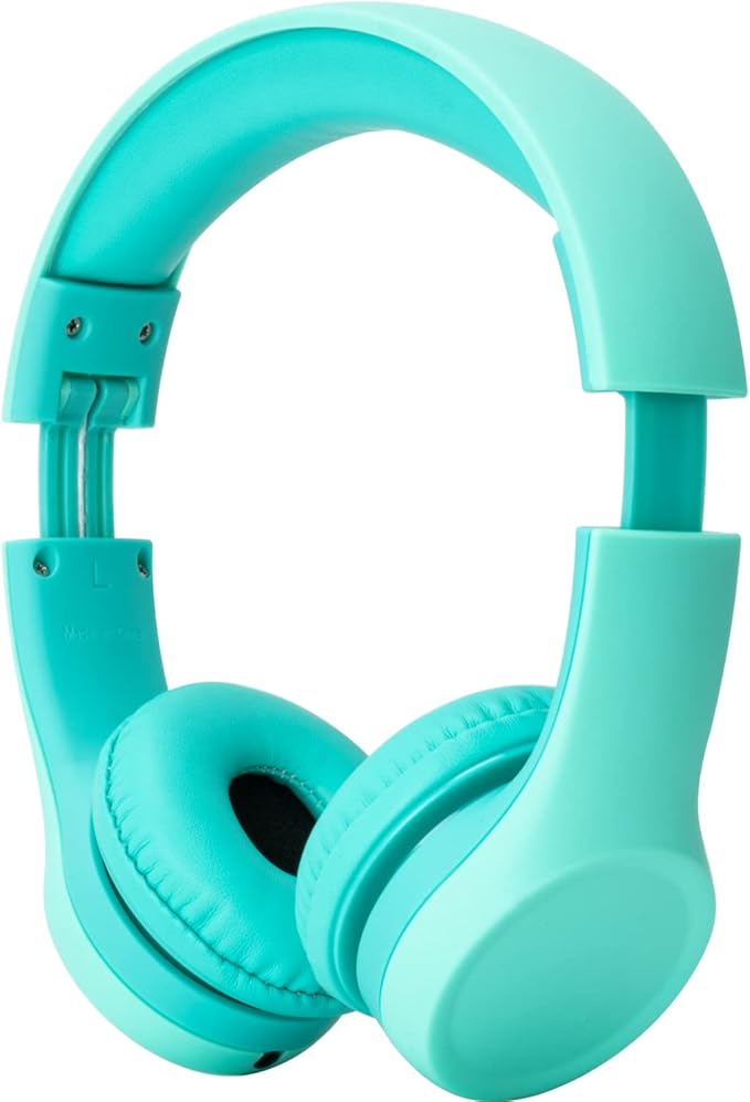 Snug Play+ Kids Headphones – Volume Limited 93dB for Safe Listening – Foldable, Durable Headphones for Toddlers, Boys & Girls – Tangle-Free Cord – Ideal for Travel, School, Tablets - Aqua