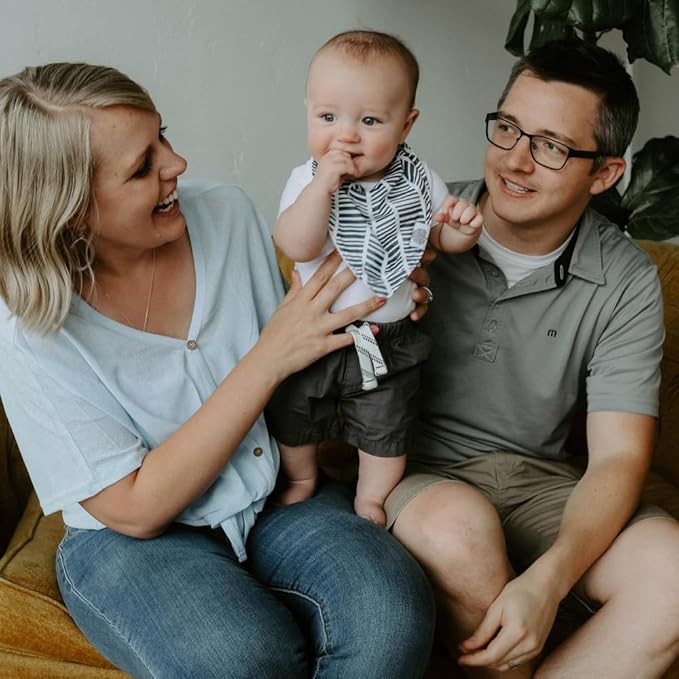 Parker Baby Bandana Drool Bibs 4 Pack Baby Bibs for Boys, Girls, Unisex