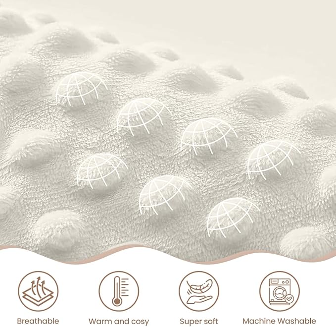 SANDJEST Fox Kid Blankets for Girl Boy - 30 x 40 Minky Blanket with Double Layer Dotted Backing - Shower Gifts for Nursery