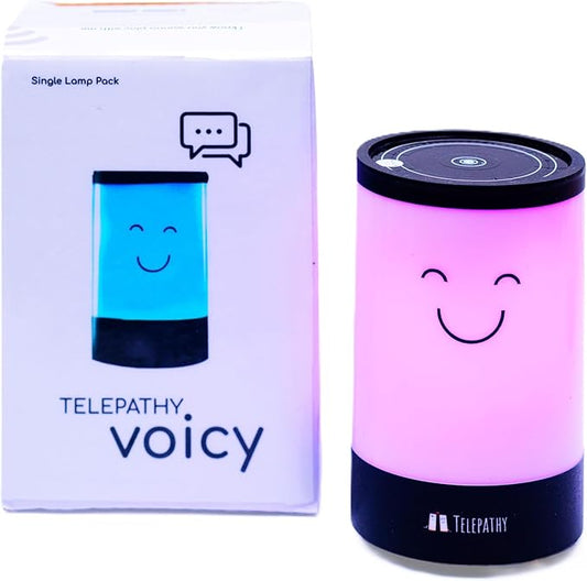 Telepathy Voicy – The Magical, Screen-Free, Color & Voice Messenger for Children, Tech Gift for Kids That Keeps Them Connected with Friends & Family. Bedside Lamp with Colors & Voice (Ages 3-14)