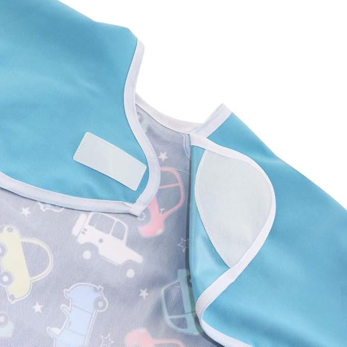Infant Toddler Baby Waterproof Sleeved Bib, Bib with Sleeves&Pocket, 6-24 Months