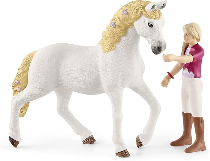 Schleich Horse Club - Complete 40PC Horse Club Rider Playset - Hannah, Sofia, Lisa and Sarah Poseable Rider Figures with Horses and Riding Accessories - Equestrian Toy Set for Kids Ages 5+ | 72221