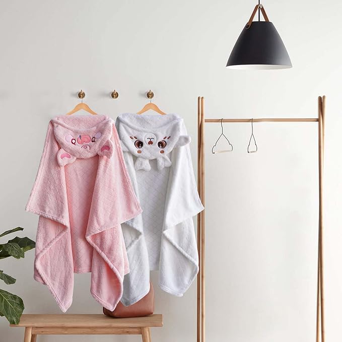 Toddler Bath Towel Hooded Kids Bath Towels Baby Towels with Hood Toddler Towels for Boy Girl 0-5 Years, 2-Pack Absorbent Baby Bath Towels Hooded Kids Bath Large 50''x32''