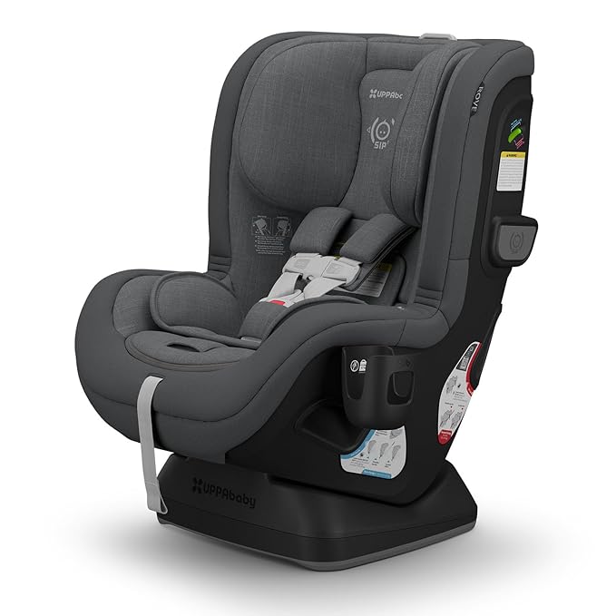 UPPAbaby Rove Convertible Car Seat - 2-in-1 Rear + Forward Facing - Quick + Secure 3-Step Install - Intuitive Safety Technology + Comfort Features - Cup Holder Included - Greyson (Grey Mélange)