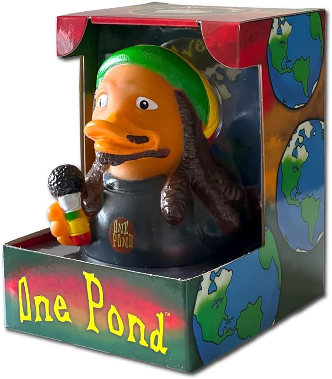 CelebriDucks - One Pond Rasta - Floating Rubber Ducks - Collectible Bath Toy Gift for Kids & Adults of All Ages