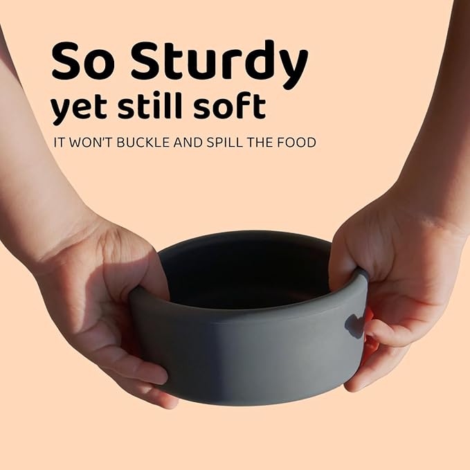 APLAINR Solid Bowl, Silicone Bowl for Baby, Toddler & Kids, 9 fl oz, Non Slip, Heavy Base, Deep, Microwave & Dishwasher Safe, No BPA, Cereal, Soup, Snack Dishes & Dinnerware, Matcha Green