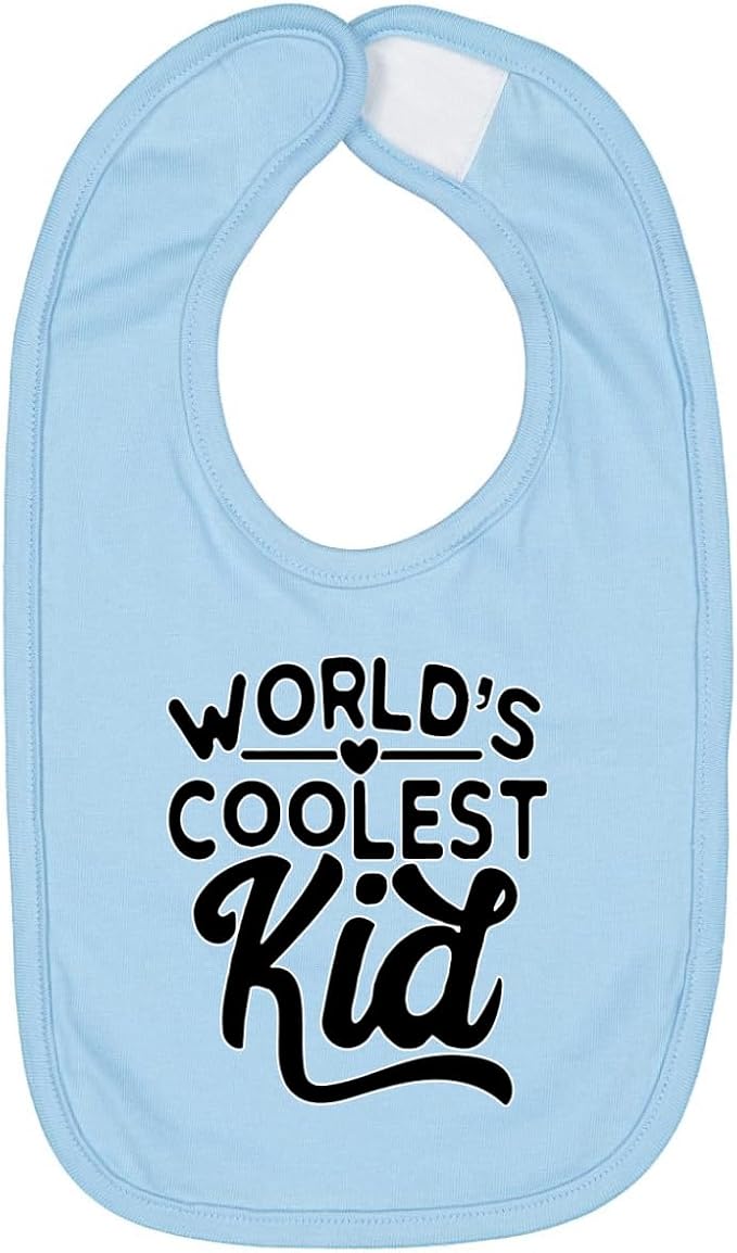 World's Coolest Kid Funny Cute Humor Infant Premium Jersey Baby Bib