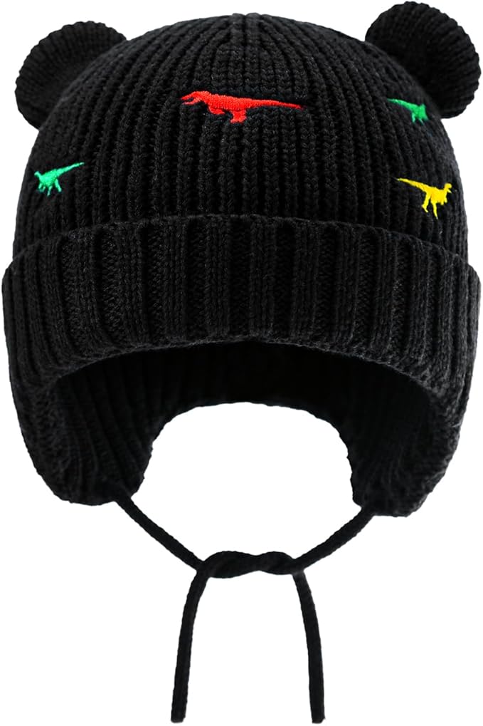 XIAOHAWANG Baby Hat Cute Bear Toddler Earflap Beanie Warm for Fall Winter