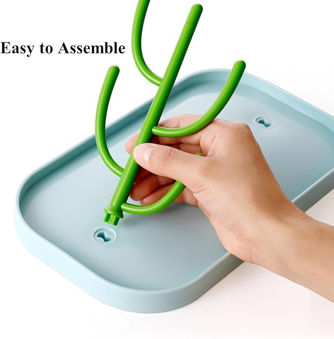 XYW Baby Bottle Drying Rack, Bottle Dryer Rack Holder, Space Saving Standing Drying Rack for Baby Bottles, Pump Part Cleaning, Countertop Drying Rack Baby Accessory