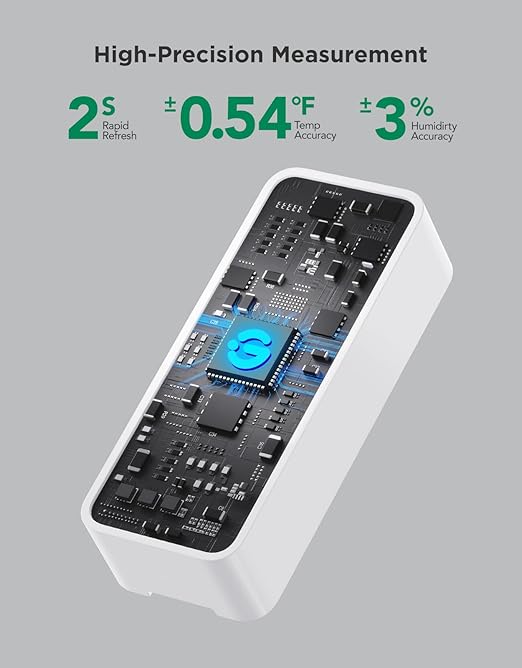 GoveeLife 2.0 WiFi Hygrometer Thermometer 6 Pack, Smart Humidity Temperature Sensor with App Notifications, Temperature Humidity for Bedroom, Wine Cellar, Basements（Only Support 2.4G Wi-Fi）