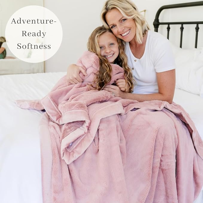 SARANONI Luxury Lush Kids Blanket | Ultra-Soft & Cozy Plush Comfy Blankets for Kids & Teens | Ballet Slipper Pink - 40” x 60”