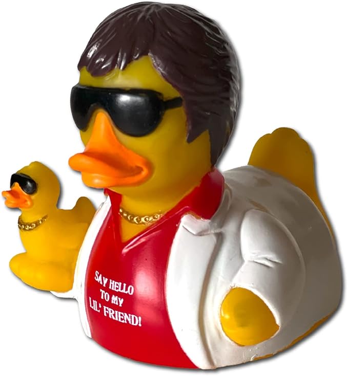 CelebriDucks - Say Hello to My Lil' Friend - Floating Rubber Ducks - Collectible Bath Toy Gift for Kids & Adults of All Ages