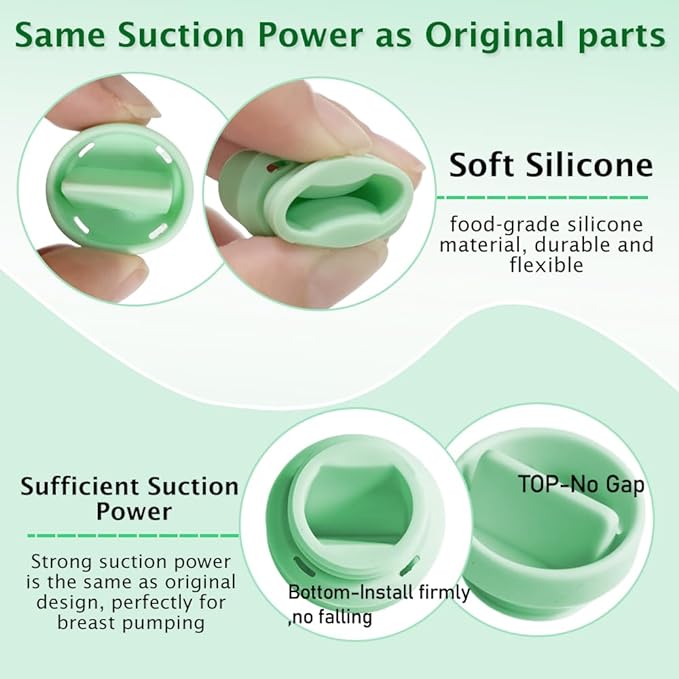 6pc Duckbill Valves Compatible with Elvie Stride 2/Stride Pump Replacement Parts, for Stride2 Breast Pump Replacement Parts, Not Original Elvie Pump Accessories