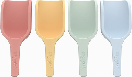 Inspire My Play - 4 x Mini Silicone Scoops - Perfect for Sensory PlayTray - Sensory Bin Accessories - Special Education Classroom Supplies - Montessori Education Toys - Multi-Purpose Shovel