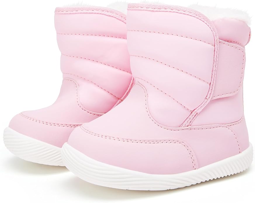 BMCiTYBM Baby Boy Girl Snow Boots Waterproof Winter Warm Booties Nonslip Lightweight Outdoor Shoes for First Walkers 6 9 12 18 24 Months(Infant/Toddler)