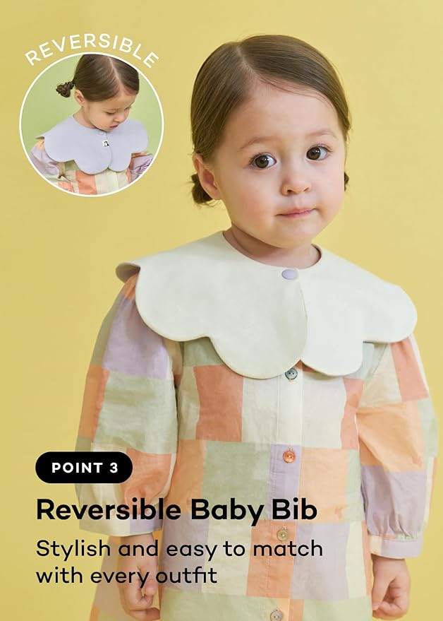 Konny Baby Bibs Set, 360 ° Rotate, Soft and Absorbent Bandana Drooling for Boys Girls baby Essentials